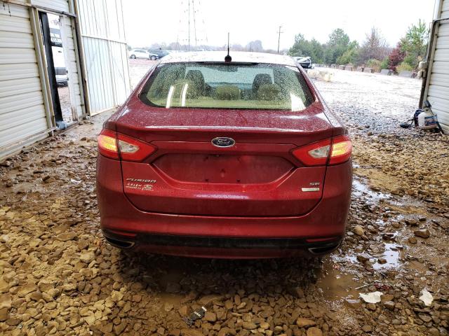 3FA6P0H93GR129598 - 2016 FORD FUSION SE RED photo 6