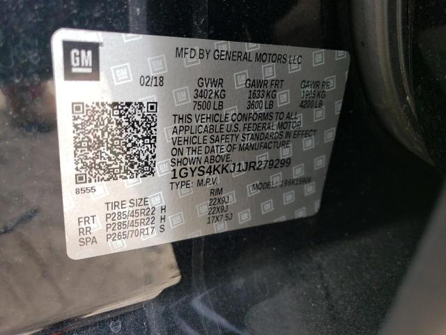 1GYS4KKJ1JR279299 - 2018 CADILLAC ESCALADE ESV PLATINUM შავი ფოტო 13