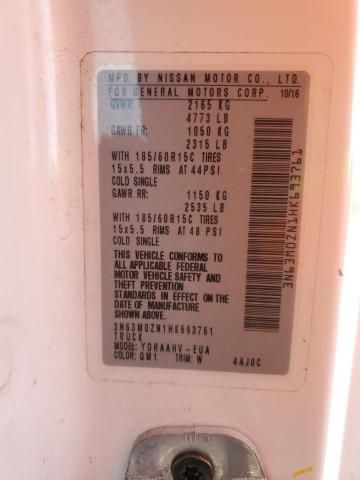 3N63M0ZN1HK693761 - 2017 CHEVROLET CITY EXPRE LT 白色 照片 12