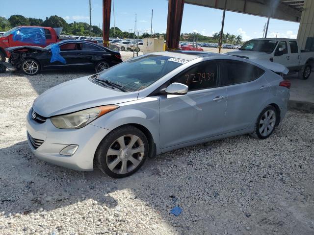 5NPDH4AE9CH112556 - 2012 HYUNDAI ELANTRA GLS SILVER photo 1