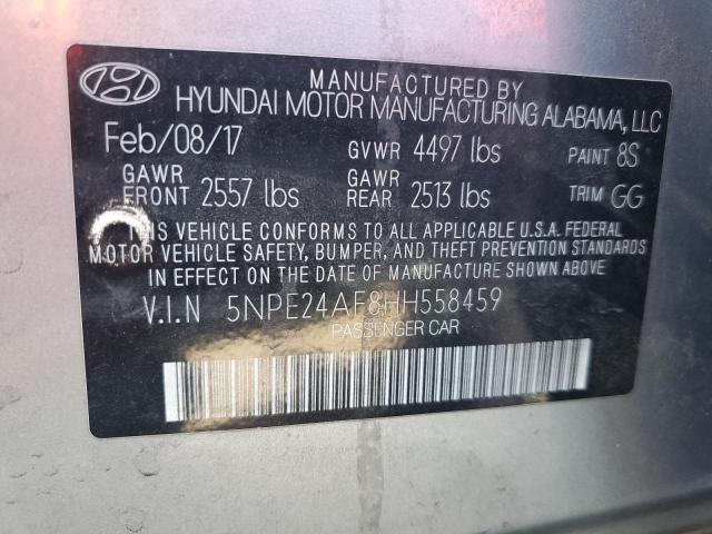 5NPE24AF8HH558459 - 2017 HYUNDAI SONATA SE GRAY photo 13