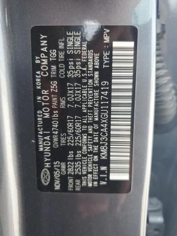 KM8J3CA4XGU117419 - 2016 HYUNDAI TUCSON LIMITED GRAY photo 14