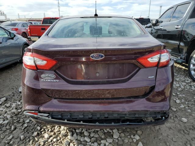 3FA6P0H79DR257371 - 2013 FORD FUSION SE MAROON photo 6