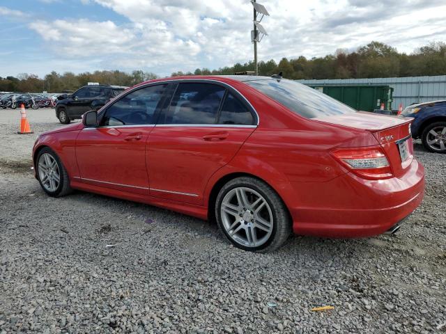 WDDGF56X28R032590 - 2008 MERCEDES-BENZ C 350 RED photo 2