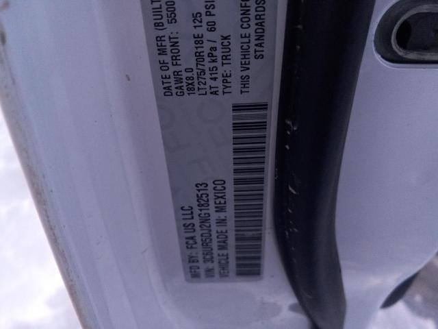 3C6UR5DJ2NG182513 - 2022 RAM 2500 BIG HORN/LONE STAR WHITE photo 12