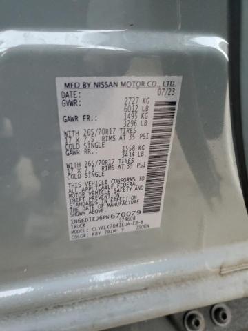 1N6ED1EJ6PN670079 - 2023 NISSAN FRONTIER S GRAY photo 13