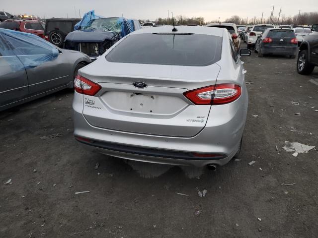 3FA6P0LU4DR370772 - 2013 FORD FUSION SE HYBRID SILVER photo 6