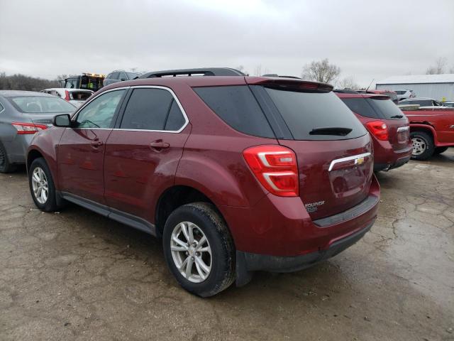 2GNALCEK1H1559376 - 2017 CHEVROLET EQUINOX LT BURGUNDY photo 2