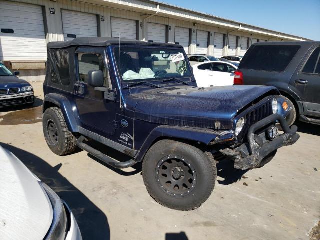 1J4FA39S85P387144 - 2005 JEEP WRANGLER X BLUE photo 4