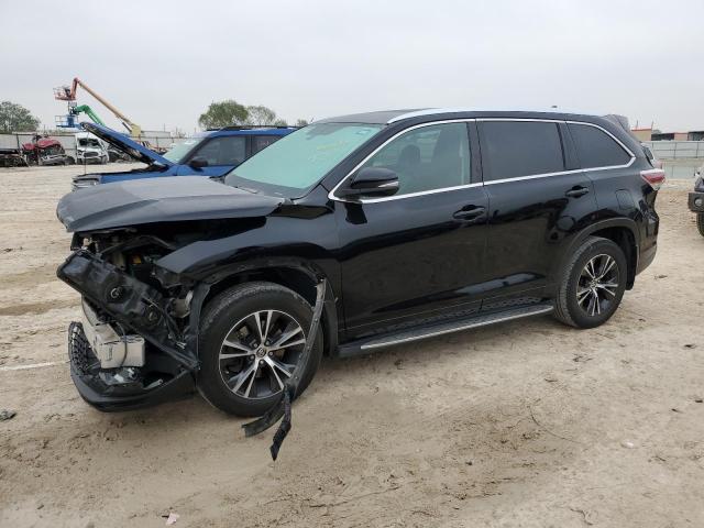 5TDKKRFH8GS122987 - 2016 TOYOTA HIGHLANDER XLE BLACK photo 1