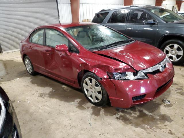 19XFA1F52AE025071 - 2010 HONDA CIVIC LX BURGUNDY photo 4