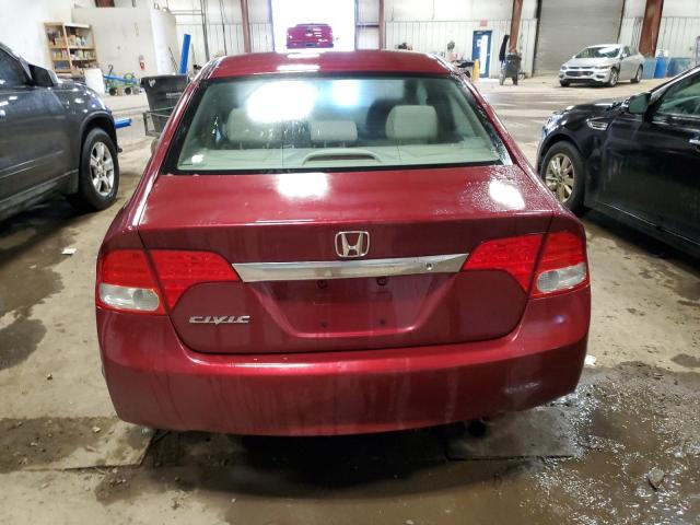 19XFA1F52AE025071 - 2010 HONDA CIVIC LX BURGUNDY photo 6