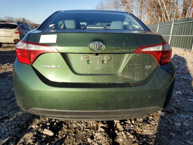 2T1BURHEXGC724568 - 2016 TOYOTA COROLLA L GREEN photo 6