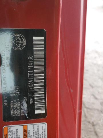 JF1ZNAA17D1714736 - 2013 TOYOTA SCION FR-S წითელი ფოტო 12