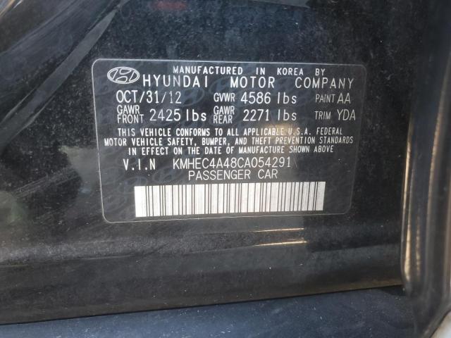 KMHEC4A48CA054291 - 2012 HYUNDAI SONATA HYBRID BLACK photo 12