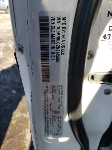 1C6RR6LG2NS185602 - 2022 RAM 1500 CLASS SLT 白色 照片 12