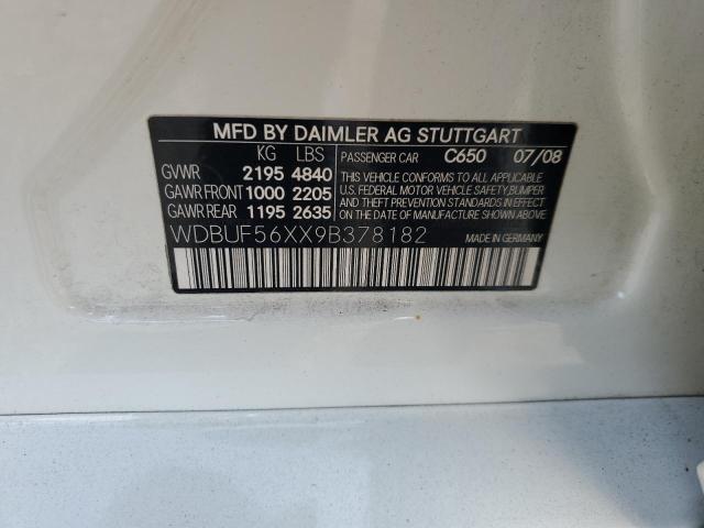 WDBUF56XX9B378182 - 2009 MERCEDES-BENZ E 350 WHITE photo 13