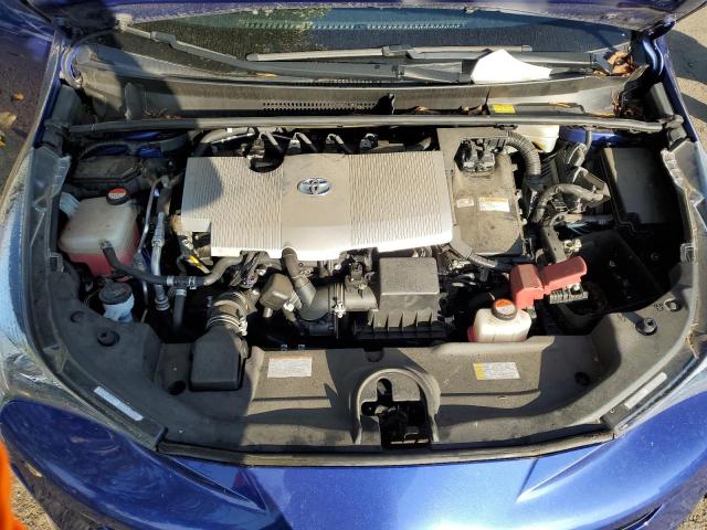 JTDKBRFUXG3511077 - 2016 TOYOTA PRIUS BLUE photo 11