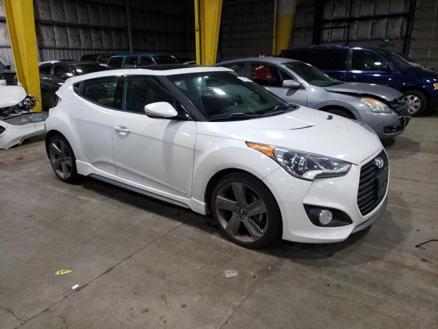 KMHTC6AE1EU189528 - 2014 HYUNDAI VELOSTER TURBO WHITE photo 4