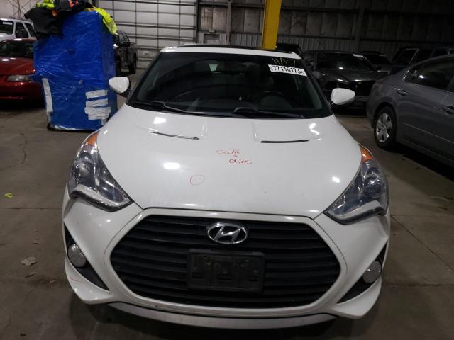 KMHTC6AE1EU189528 - 2014 HYUNDAI VELOSTER TURBO WHITE photo 5