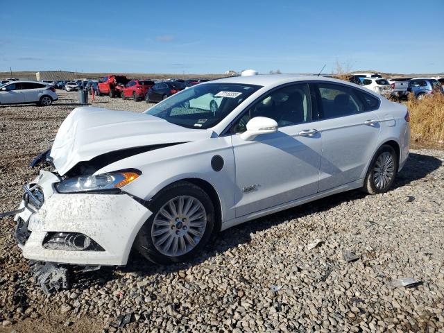 3FA6P0SU6ER395336 - 2014 FORD FUSION TITANIUM PHEV WHITE photo 1