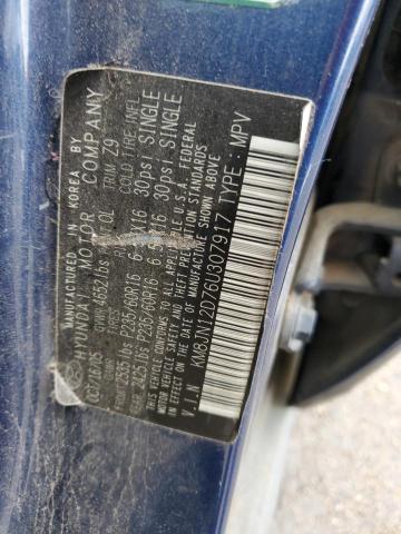 KM8JN12D76U307917 - 2006 HYUNDAI TUCSON GLS BLUE photo 13