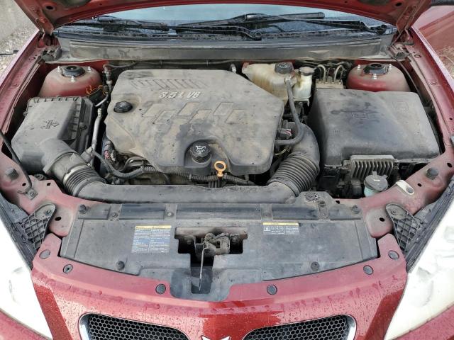 1G2ZH17N094225620 - 2009 PONTIAC G6 GT RED photo 11