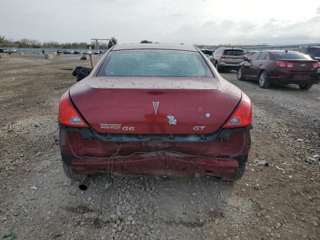 1G2ZH17N094225620 - 2009 PONTIAC G6 GT RED photo 6