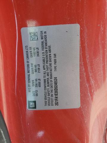 2G1FA1E36D9246524 - 2013 CHEVROLET CAMARO LS RED photo 13