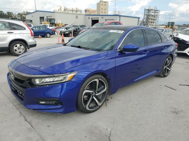 1HGCV2F30JA018880 - 2018 HONDA ACCORD SPORT BLUE photo 1