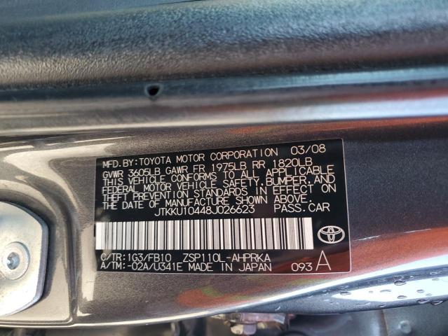 JTKKU10448J026623 - 2008 SCION XD GRAY photo 12