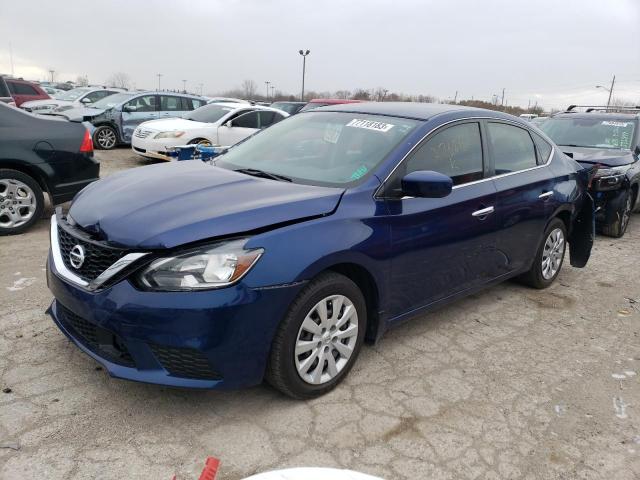 3N1AB7AP7KY275816 - 2019 NISSAN SENTRA S BLUE photo 1