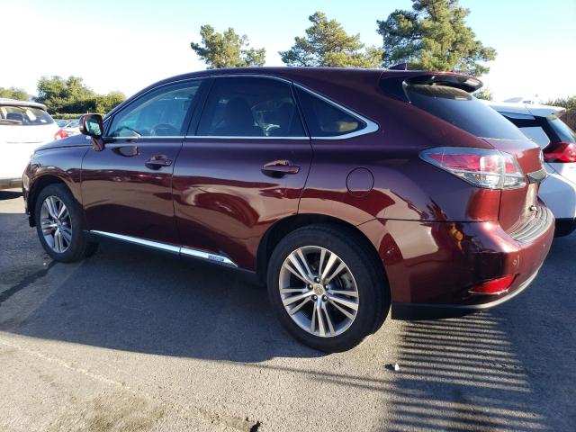 2T2ZB1BA0FC003696 - 2015 LEXUS RX 450H BURGUNDY photo 2