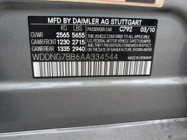 WDDNG7BB6AA334544 - 2010 MERCEDES-BENZ S 550 SILVER photo 12