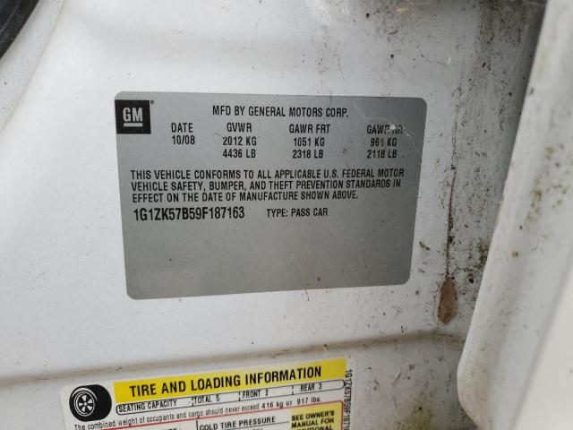 1G1ZK57B59F187163 - 2009 CHEVROLET MALIBU LTZ თეთრი ფოტო 13