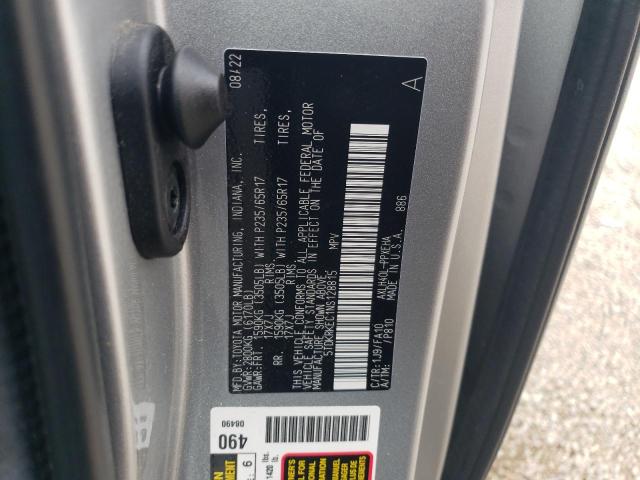 5TDKRKEC1NS128815 - 2022 TOYOTA SIENNA LE SILVER photo 14