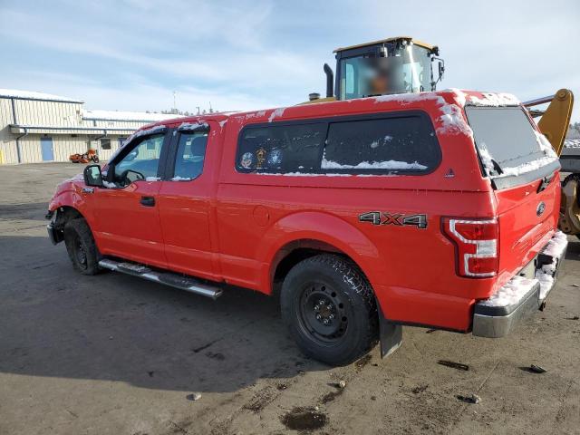 1FTEX1EB2KKE55442 - 2019 FORD F150 SUPER CAB RED photo 2