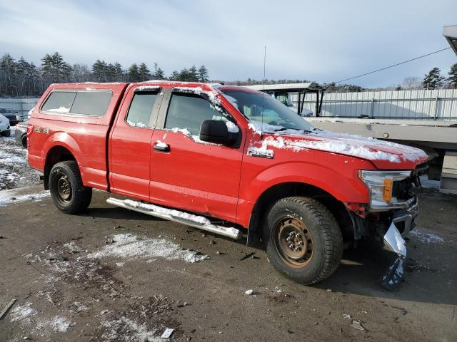 1FTEX1EB2KKE55442 - 2019 FORD F150 SUPER CAB RED photo 4