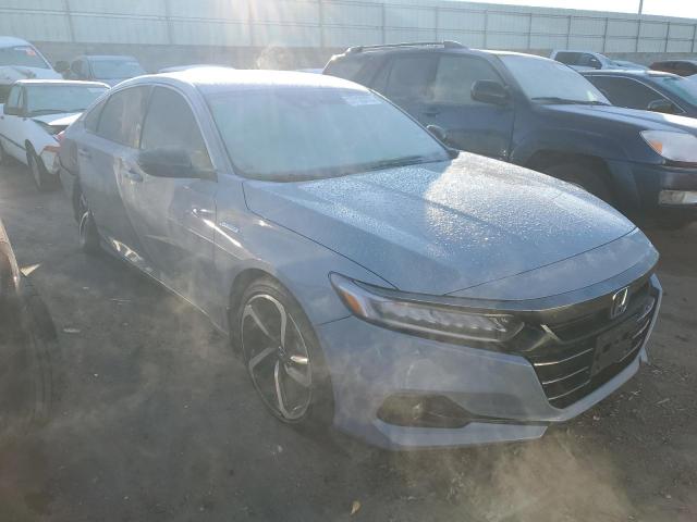 1HGCV3F25NA024421 - 2022 HONDA ACCORD HYBRID SPORT GRAY photo 4