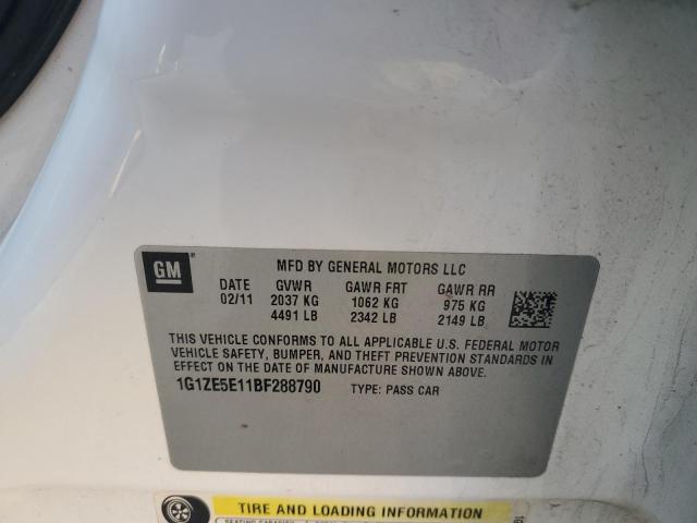 1G1ZE5E11BF288790 - 2011 CHEVROLET MALIBU LTZ თეთრი ფოტო 12