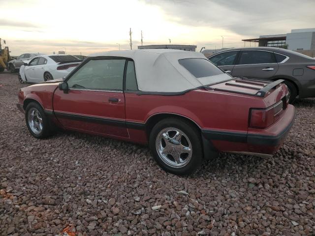 1FACP44E9MF126212 - 1991 FORD MUSTANG LX RED photo 2