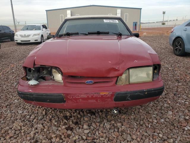 1FACP44E9MF126212 - 1991 FORD MUSTANG LX RED photo 5