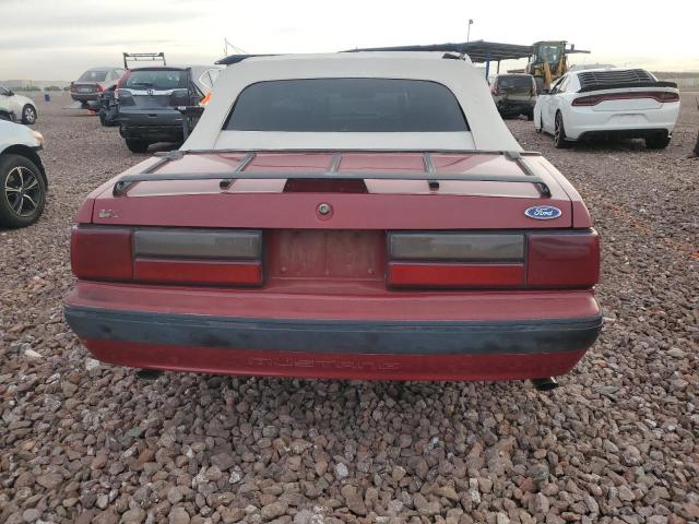 1FACP44E9MF126212 - 1991 FORD MUSTANG LX RED photo 6