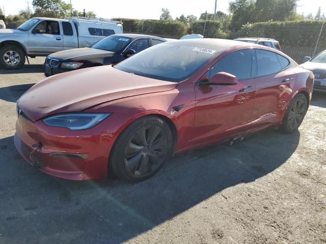 5YJSA1E51PF529016 - 2023 TESLA MODEL S RED photo 1