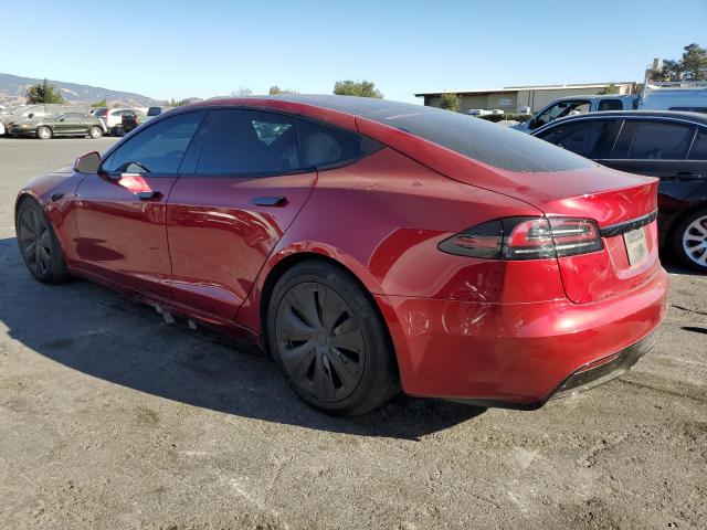 5YJSA1E51PF529016 - 2023 TESLA MODEL S RED photo 2