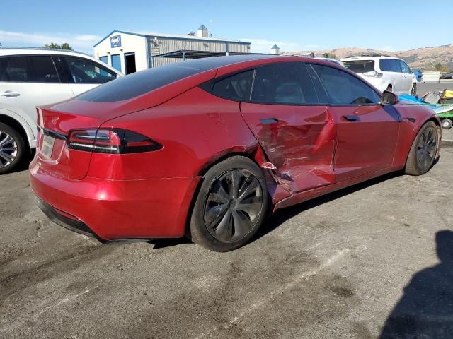 5YJSA1E51PF529016 - 2023 TESLA MODEL S RED photo 3