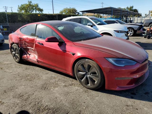 5YJSA1E51PF529016 - 2023 TESLA MODEL S RED photo 4