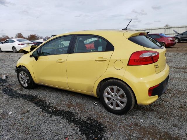 KNADM5A34G6620687 - 2016 KIA RIO LX YELLOW photo 2