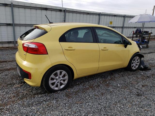 KNADM5A34G6620687 - 2016 KIA RIO LX YELLOW photo 3