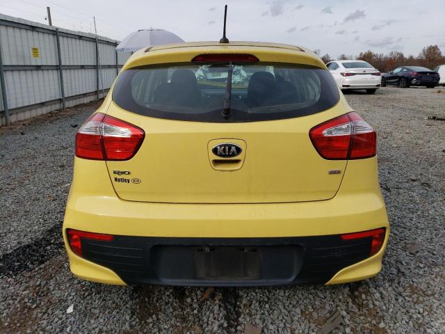 KNADM5A34G6620687 - 2016 KIA RIO LX YELLOW photo 6